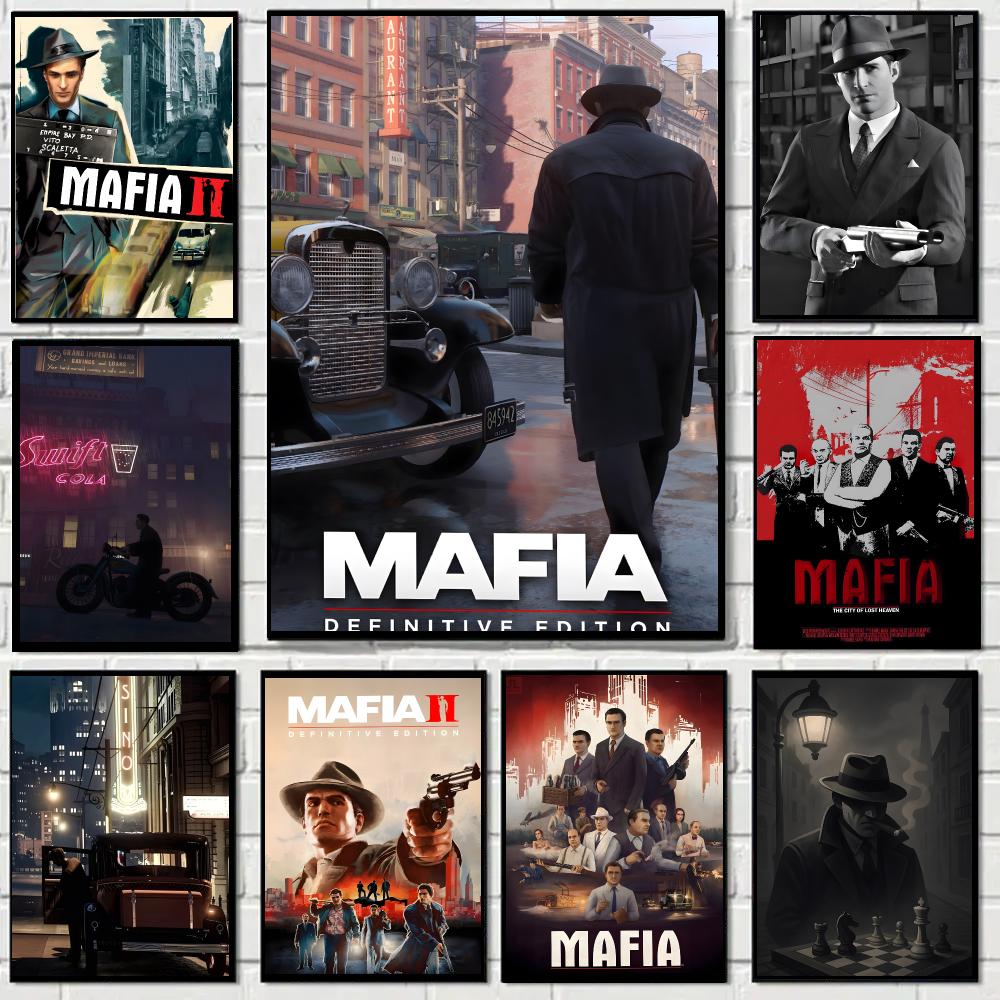 Party Games Mafia - Game M-Mafia Poster Zelfklevende sticker Woonkamer