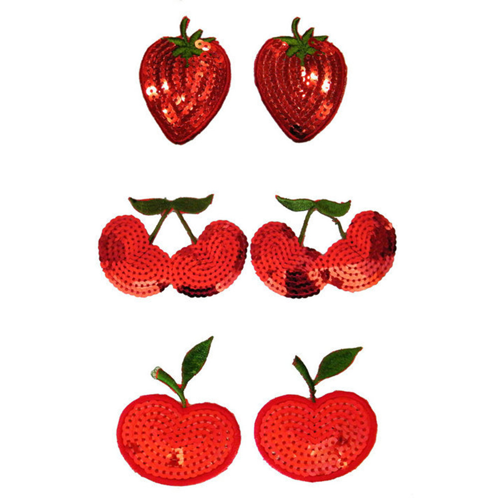 Party Games Couple - Pailletten Fruit Tepel Cover Aardbei Tepelstickers