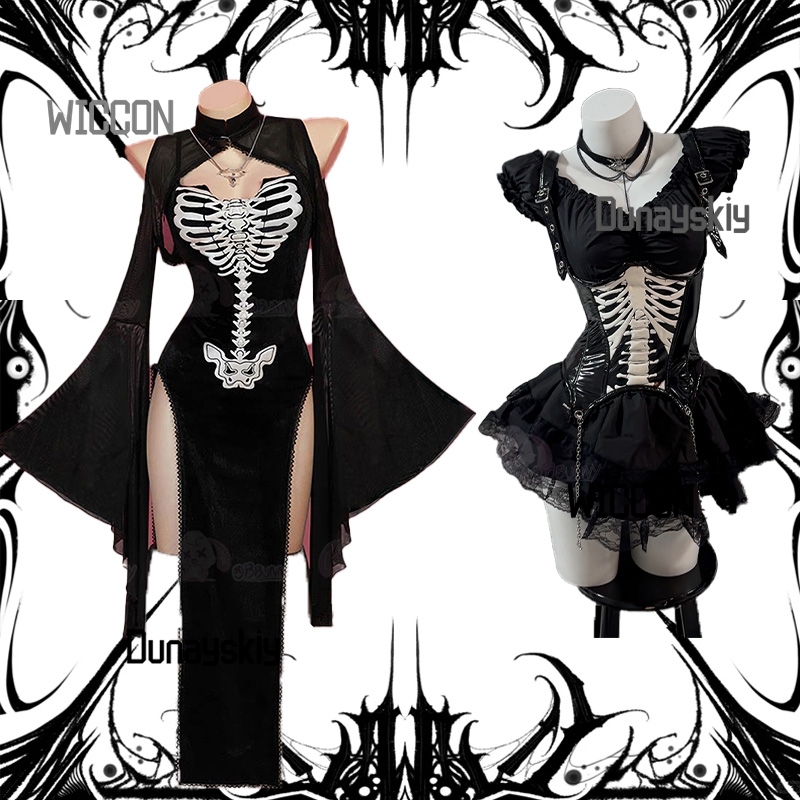 Party Games Steam Free - Halloween Gothic Schedel Cosplay Kostuum Middeleeuws