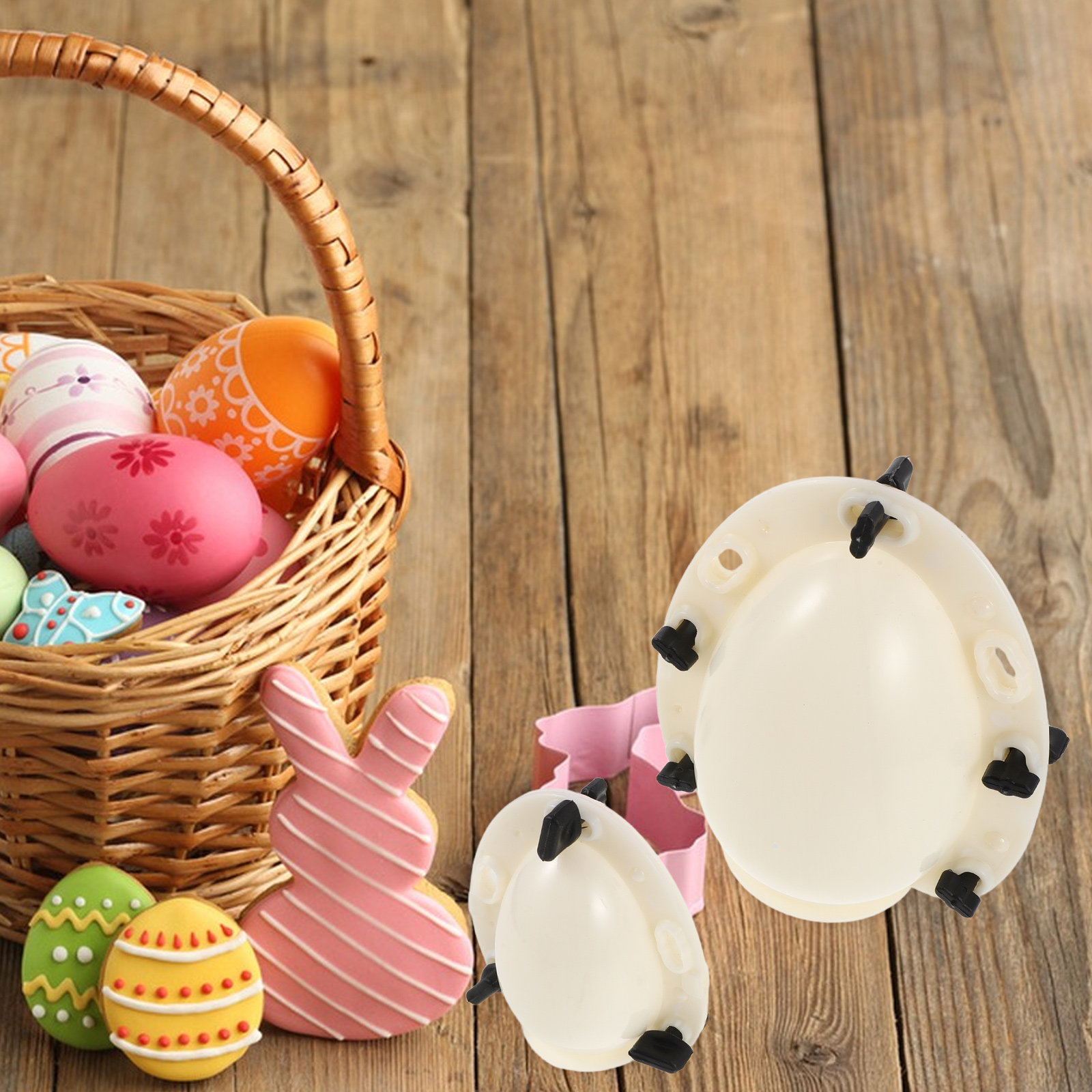 Party Games Egg - Plastic paaseierenvormen, 2 stuks, 15 cm